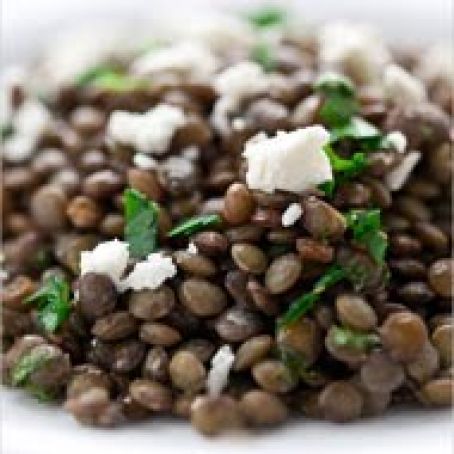 WARM LENTIL SALAD w/GOAT CHEESE